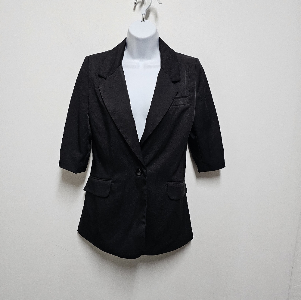 Costa Blanca Women’s Black Blazer 3/4 Sleeve, Single Button, NWT, Size S